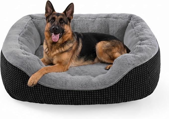 XL Dog Beds Large Sized Dog, Washable Orthopedic Warming Soft Sleeping Durable with Anti-Slip Bottom