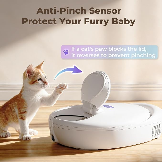 Robotail Automatic Cat Feeder for Wet Food, Smart Dual-Temp Semiconductor Cooling & Heating Auto Cat Feeder with Multi-Function App, 4 Fresh Meal for Cats Small Dog Easy to Clean