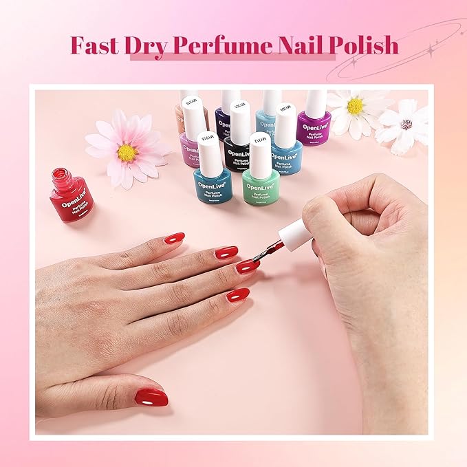 20 Color Perfume Nail Polish Set Red, Pink, Pueple and Green Quick Drying Nail Polish Set for Women Salon DIY Nail Art