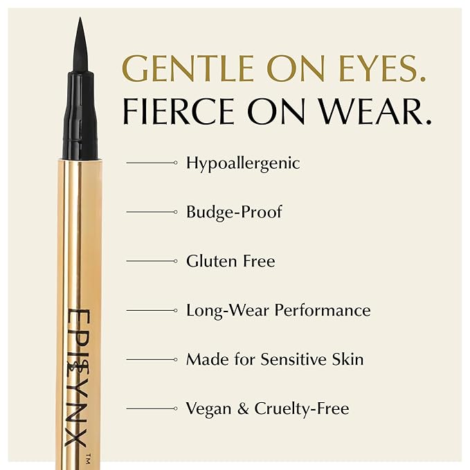 EPILYNX Waterproof Eyeliner - Smudge-Proof Liquid Eyeliner Pen with Precision Tip for Smooth, Long-Lasting Application - Vegan, Hypoallergenic & Gluten-Free Eye Liner - 2mL Blue