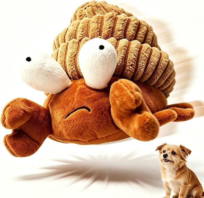 Interactive Dog Toys, Moving Squeaky Plush Dog Toy-Hermit Crab