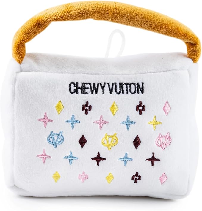 Haute Diggity Dog Chewy Vuiton Handbag Plush Dog Toy, Designer Parody Toy