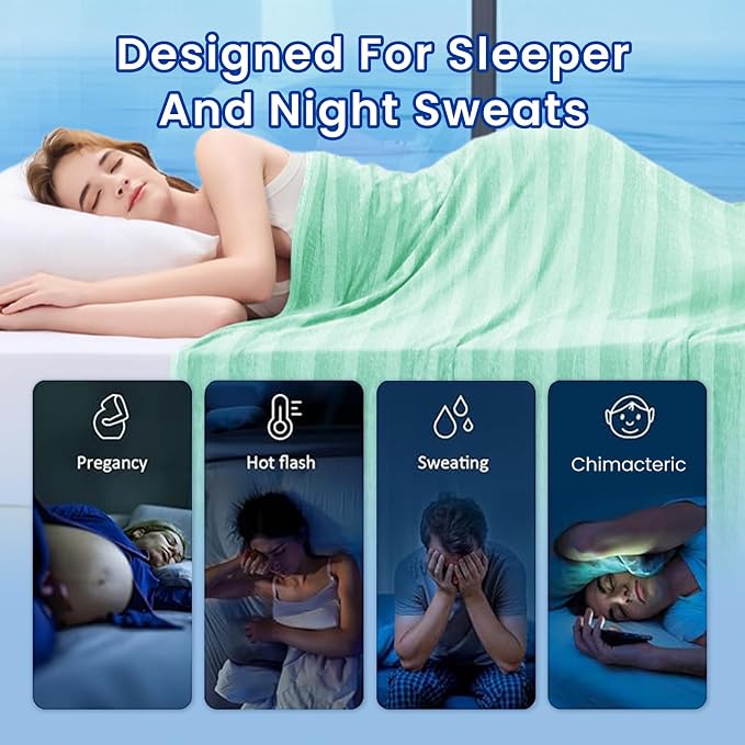 Cooling Blanket for Hot Sleepers Cold Summer Blanket Throw 50"x70" | Cold Summer Bed Blanket Keeps Cool for Night Sweats, Soft Lightweight Breathable Sofa Blankets for Kid Adults