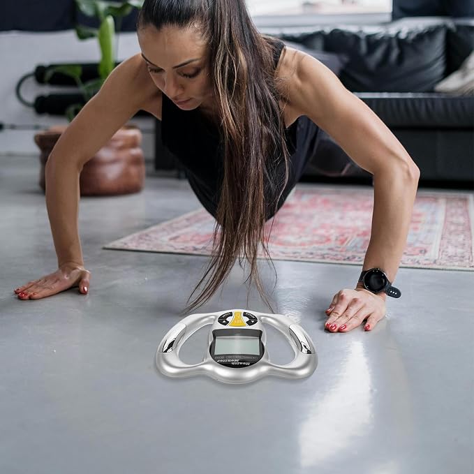 Mobestech Handheld Body Fat Tester with Handle Digital Bmi Analyzer Home Body Fat Monitor Fitness and Weight Management