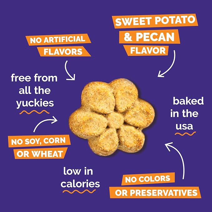 Fruitables Baked Dog Treats, Sweet Potato Snacks for Dogs, Low Calorie & Delicious, No Wheat, Corn or Soy, Healthy Puppy Training Treats, Made in the USA, Sweet Potato and Cranberry Flavor, 7oz | Healthy Dog Treats, Training Treats, Crunchy Dog Biscuit...