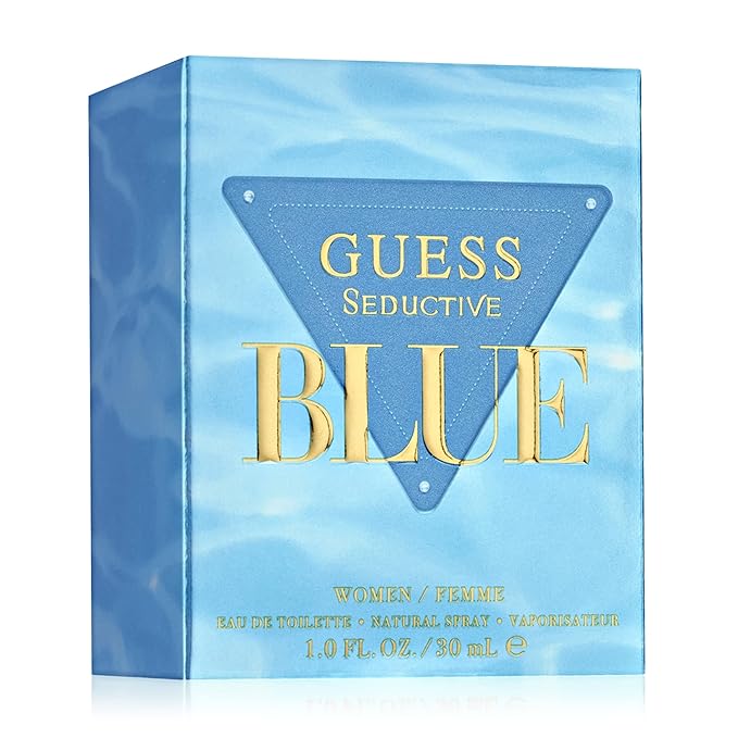 Guess Seductive Blue Women/Femme Eau de Toilette Perfume Spray For Women, 1.0 Fl. Oz.