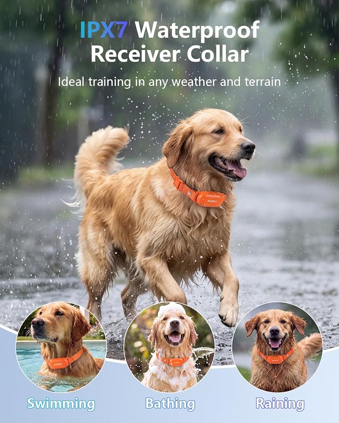 PATPET Dog Shock Collar with Remote Control - 4000FT Safe Training Collar