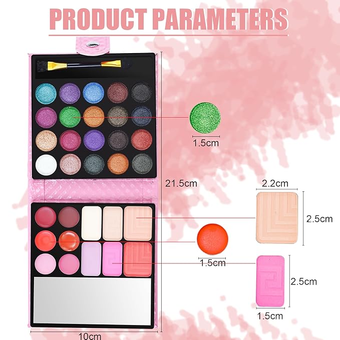 PhantomSky 32 Colors Eyeshadow Palette Makeup Contouring Kit Combination with Lipgloss, Blusher and Concealer #2 - Perfect for Professional and Daily Use