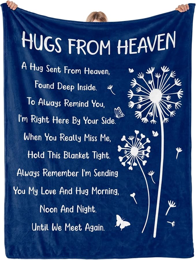 Memorial Gifts, Sympathy Gifts for Loss of Loved One, Blanket 60" x 50" | Bereavement Gifts, Grief Gifts for Women, Memorial Gifts for Loss of Mom Dad