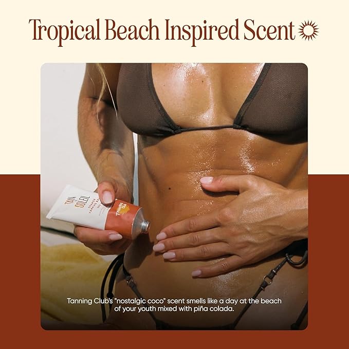 Tanning Club Tan De Soleil 2-Pack – SPF 6 Sun Tanning Lotion (100 ml each) – Hydrating Orange Tanning Balm with Shea & Cocoa Butter for an Instant Glow & 80-Minute Water-Resistant Sun Care