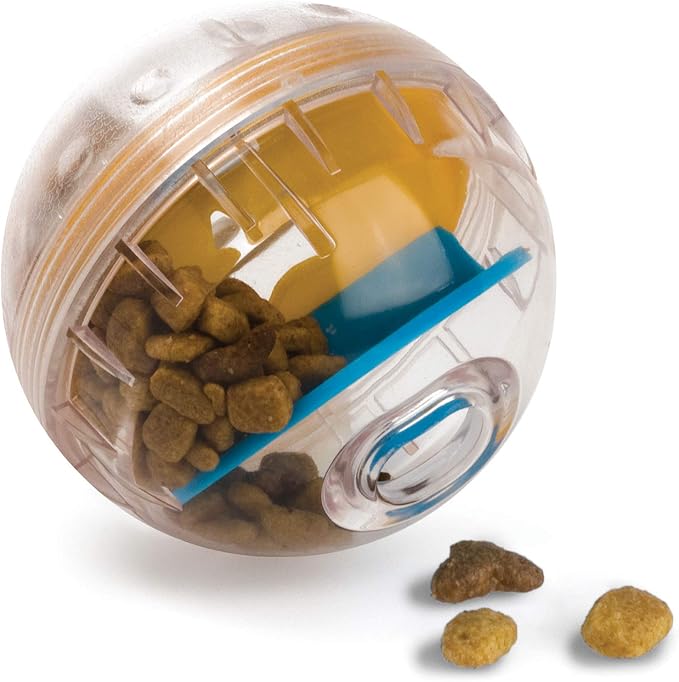 Pet Zone IQ Treat Ball, Interactive Dog Puzzle Dispenser, 3 Inch, Durable | Slow feeding design suits all breeds, keeps pups busy and engaged, rewards play with snacks for everyday mental enrichment