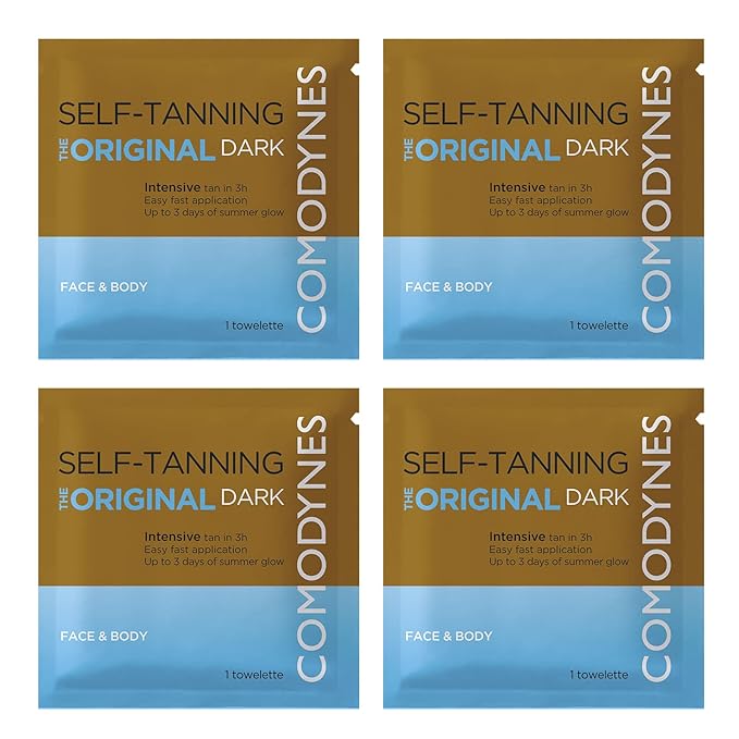(4 Pack) COMODYNES Self-Tanning Intensive & Uniform Color - Ideal For The Face, Neck And Décolleté Area - Hidrates The Skin