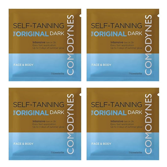 (4 Pack) COMODYNES Self-Tanning Intensive & Uniform Color - Ideal For The Face, Neck And Décolleté Area - Hidrates The Skin
