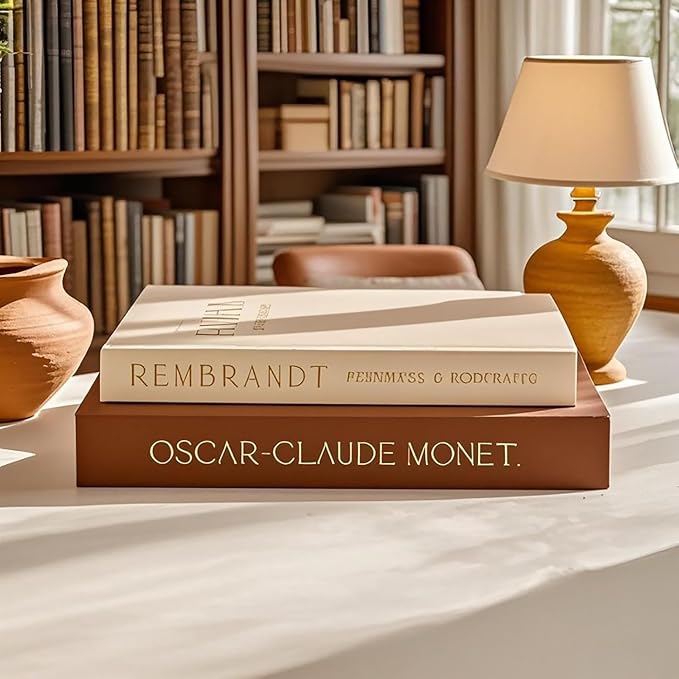 Faux Decorative Books with Hidden Storage – Classic Linen Aesthetic Boxes for Home Decor, Shelf Styling, Coffee Table Display, and Gift Scene Use