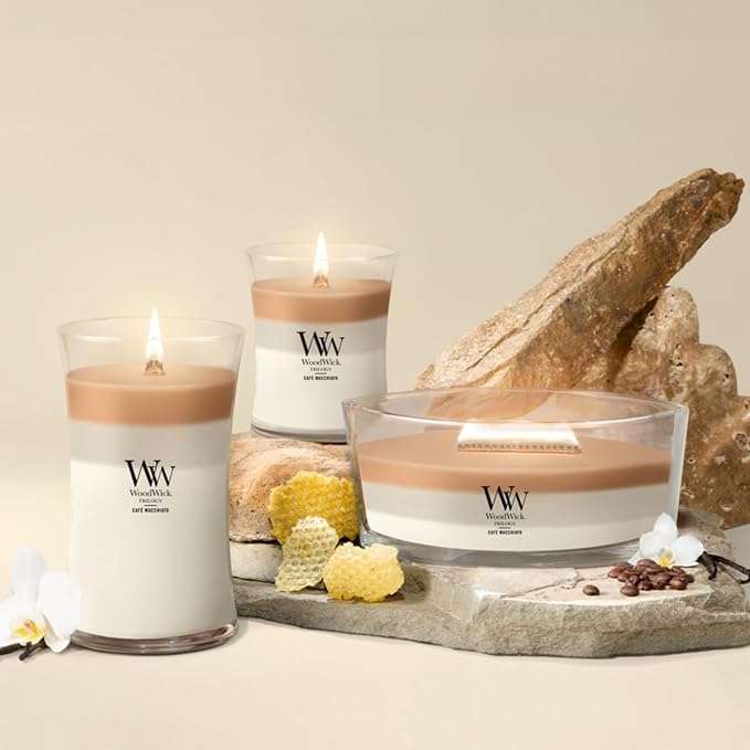WoodWick Café Macchiato Medium Hourglass Trilogy Candle