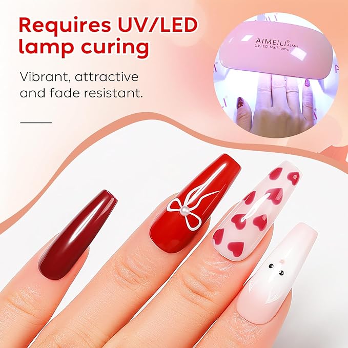 AIMEILI Nude Brown Gel Nail Polish Set 12pcs, Hema Free, Cruelty Free, Vegan, Soak Off U V LED Nail Art Manicure for Women - Kit 44