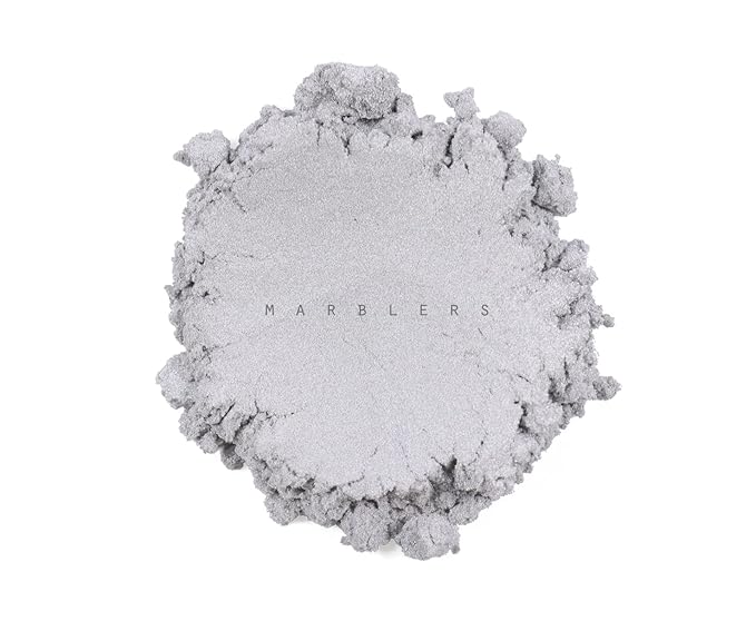 MARBLERS Fine Natural Mica Powder [Lavender Gray] 0.11oz (3g) | Highly Pigmented | Non-Toxic, Vegan, Cruelty-Free | Eyeshadow, Body Butter, Nail Polish, Nail Art | Party, Body, Face Makeup