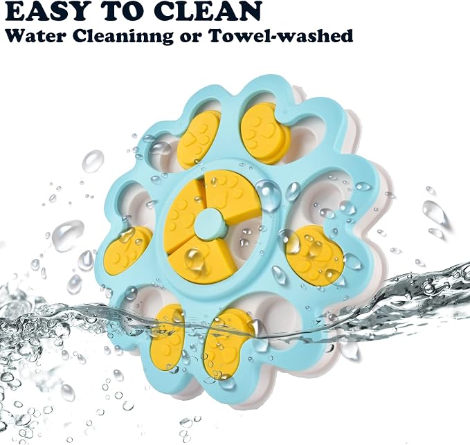 Dog Puzzle Toys for Smart Dogs Treat Dispensing Mental Stimulation Toys Dog/Cat Puzzle Feeder Dog Enrichment Toys Interactive Dog Toys for Boredom (Flower)