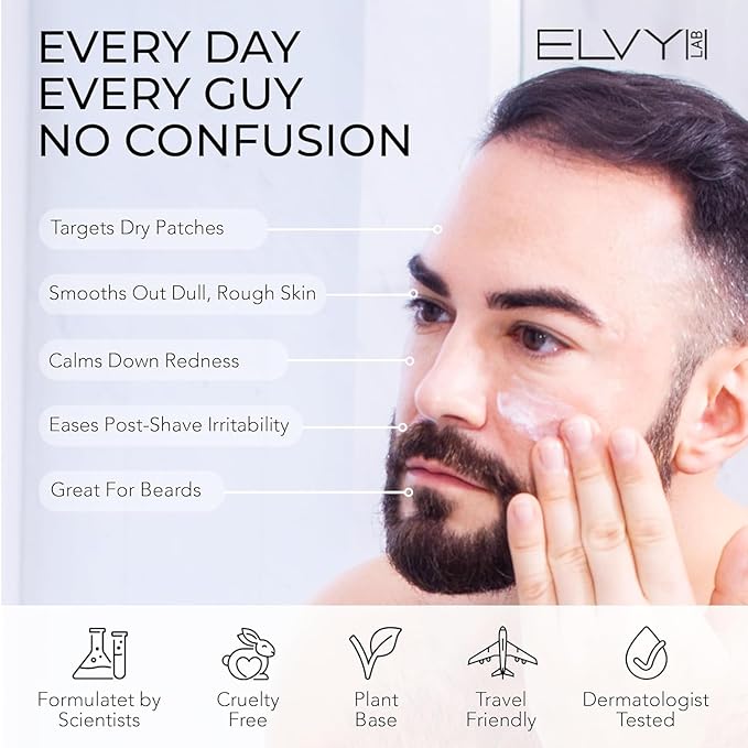 Replenishing Men's Face Moisturizer | Hydrating Vitamin E & Shea Butter Face Cream for Men Conatain Hyaluronic Acid Ceramides | Non-Greasy Daily Facial Moisturizer for All Skin Type 1 Fl Oz