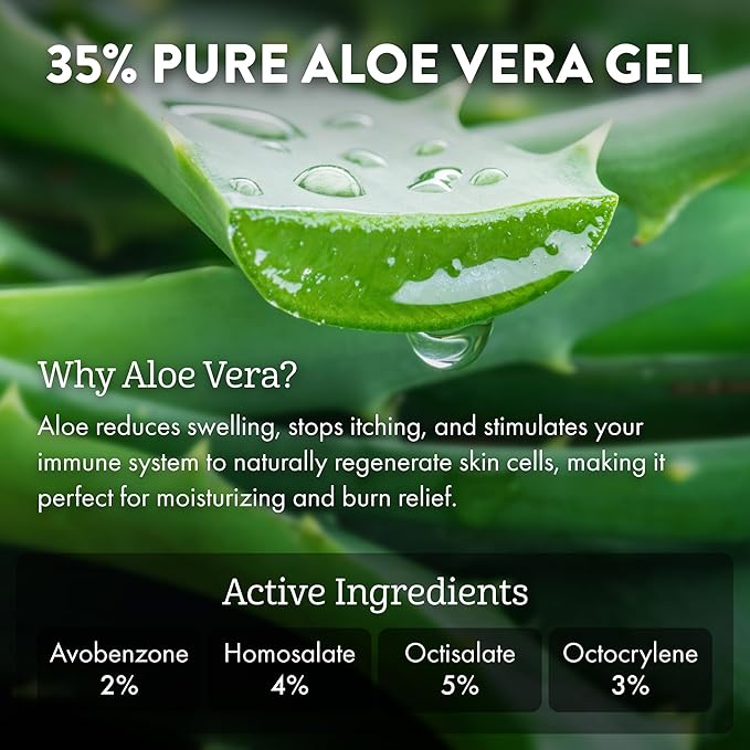 Aloe Up White Collection Sunscreen Lotion SPF 15 - Broad Spectrum UVA/UVB Sunblock for Face and Body - With Aloe Vera Gel - Alcohol-Free - Reef-Friendly - Coco-Mango Fragrance - 4 Oz