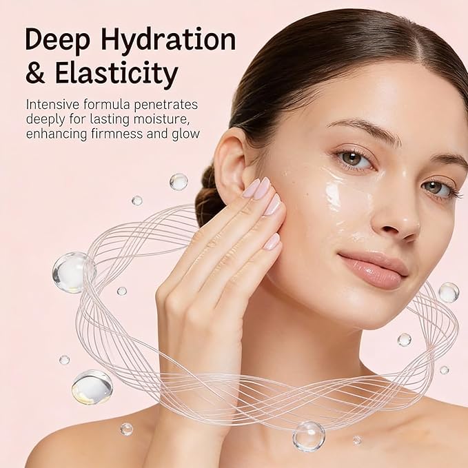Collagen Mask, Overnight Peel off Face Mask, Skin Care with Hydrolyzed Collagen, Elasticity & Hydration Care, Moisturizes & Brightens Skin, Includes Brush, 2.53 Fl.Oz