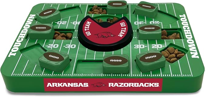 Pets First NCAA Arkansas Large Puzzle Toy, Dog Puzzle Treat Toy, New Large Size, Interactive Dog Treat Toy, Dog Slow Feeding Toy
