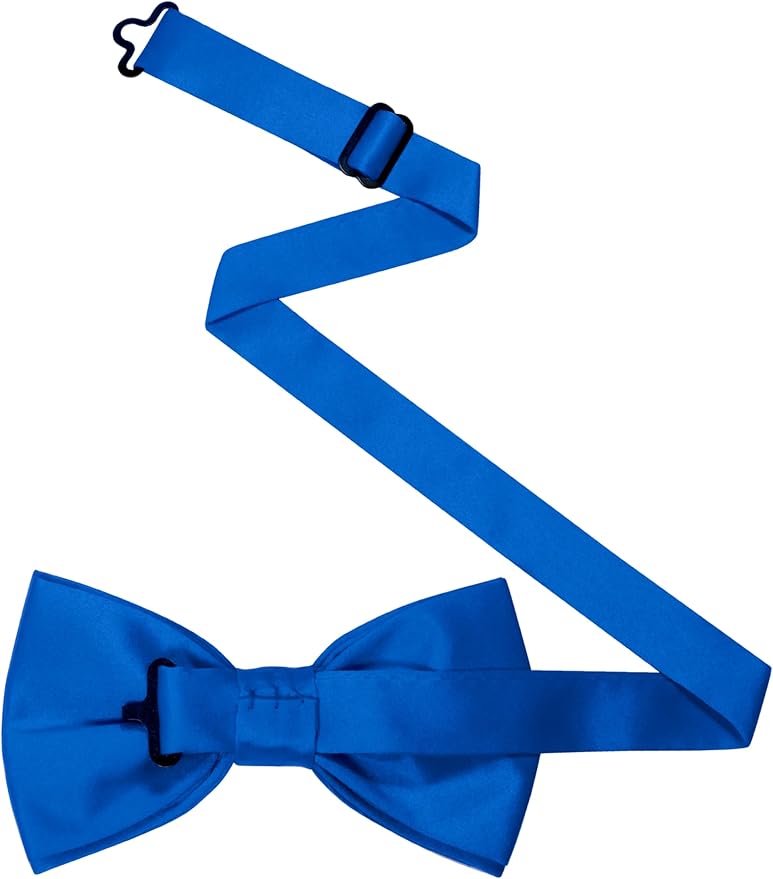 JEMYGINS Solid Color Pre-tied Bow Tie Adjustable Bowtie for Men