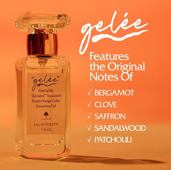 VACATION Orange Gelée Eau de Toilette, French Riviera Sunscreen Perfume, Unisex Scent of Bergamot, Clove & Sandalwood, 1 Fl. Oz.