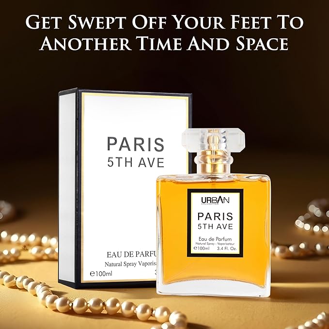 Paris 5th Avenue for Women Eau De Parfum - Top Notes of Aldehydes, Neroli, Ylang Ylang, Bergamot & Peach - Base Scents From Vetiver, Patchouli, Oakmoss, Sandalwood & Vanilla - Elegant 100ml Bottle