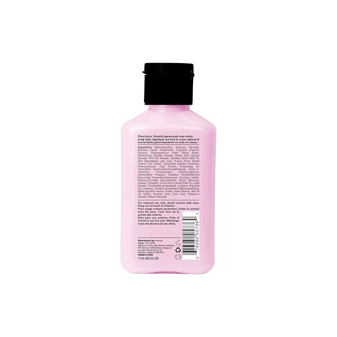 Hempz Mini Cherry Lotion, Ultra Hydrating Moisturizer for Body and Hands, Dark Red Cherries, travel friendly 2.25 oz.