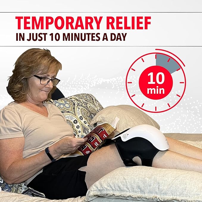 FORTHIQ Knee Massager Smart with Heat, Red Light and Vibration, 3-in-1 Cordless, 2025 Updated Edition, Gifts for Grandma & Grandpa, FSA-HSA Eligible