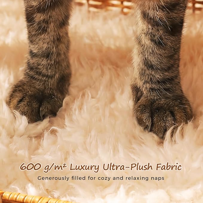 MUTTROS Elephant Cat Condo Bed, Woven Cat House | Indoor cat homes; Cats, small dogs and rabbits; Designed for large cats