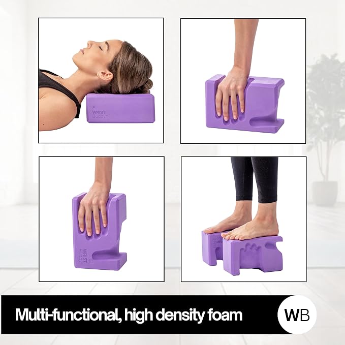 WRISTBuddy® Hand-Shaped Ergonomic Yoga Blocks for Optimal Wrist Support During Yoga, Pilates, Pushups, Planks, and Handstands - Patented Non Slip Blocks for Enhanced Stability and Comfort.