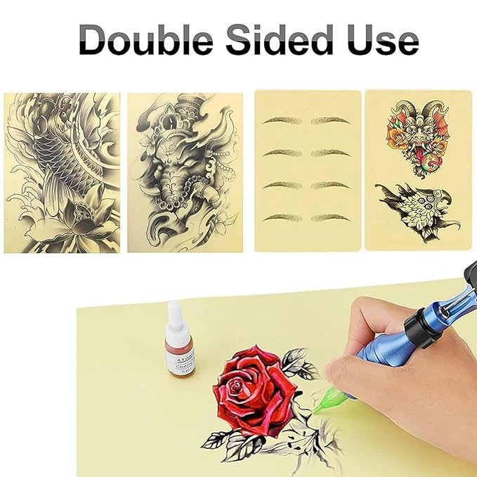 2.5MM Tattoo Practice Skin - Autdor 5Pcs Thick Tattoo Skin Double Sides 12x8in Fake Skin Realistic Tattooing and Microblading Eyebrow Practice Skin for Tattoo Supplies,Beginner and Experienced Artist