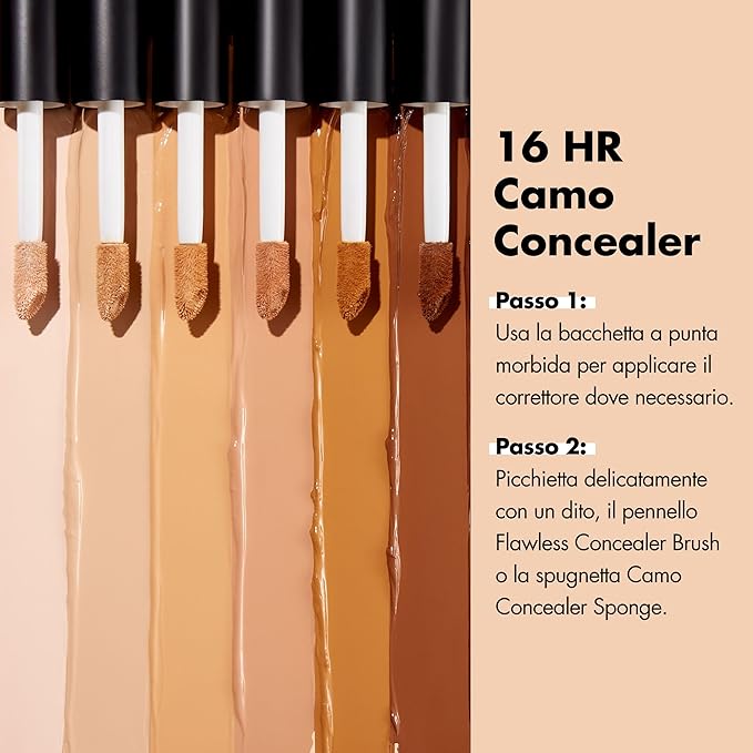 e.l.f. 16HR Camo Concealer, Full-Coverage, Highly-Pigmented Face Concealer With A Matte Finish, Crease-proof, Vegan & Cruelty-Free, Medium Beige