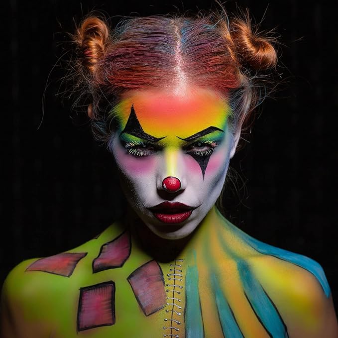 UCANBE Face Body Paint Set, 15 Colors Painting Palette Makeup Kit with 10 Pcs Professional Artist Brushes for Halloween Cosplay Party