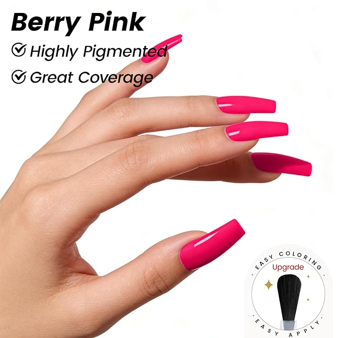 YTD Likomey Berry Pink Gel Nail Polish,15ml Bright Pink Salon Home DIY Manicure and Pedicure Fall Winter Soak Off UV Color Varnish,CS409
