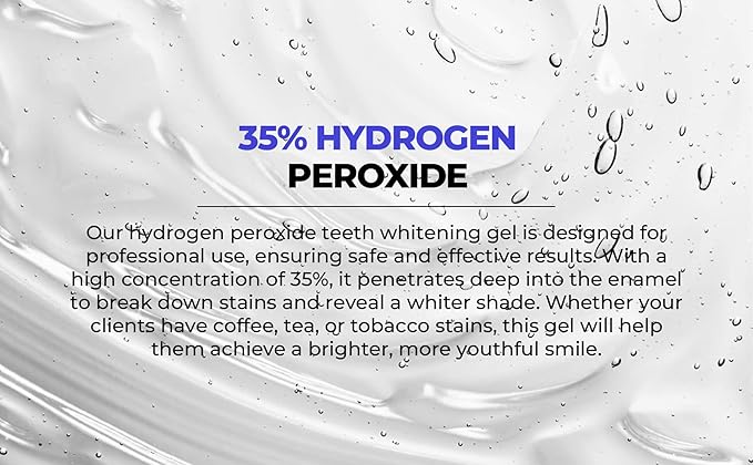 LaserGlow 35% Hydrogen Peroxide Teeth Whitening Gel – Professional Dental-Grade Syringe for Rapid in-Office Whitening; Enamel-Safe, Low-Sensitivity Formula for Dentists & Whitening Technicians