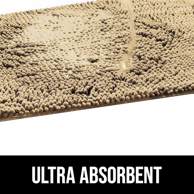 Muddy Mat® Dog Blanket - Chenille Water Absorption Blanket for Bed & Couch Cover for Dogs Washable, Anti-Slip Soft and Durable Furniture Protector for Dogs - Beige 29"x40"