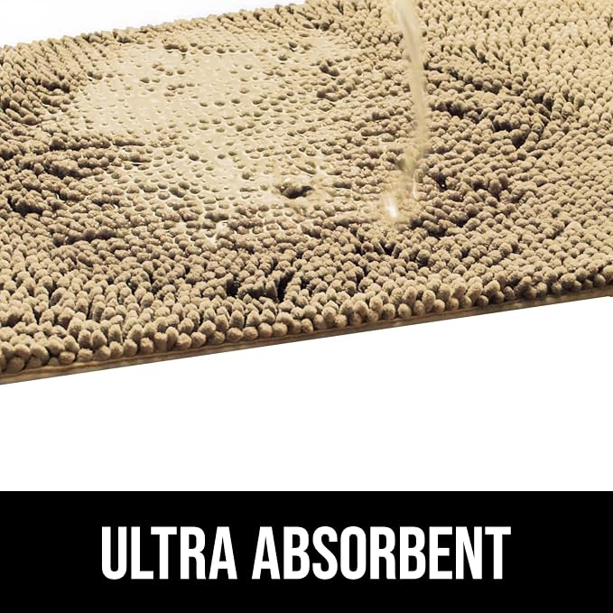 Muddy Mat® Dog Blanket - Chenille Water Absorption Blanket for Bed & Couch Cover for Dogs Washable, Anti-Slip Soft and Durable Furniture Protector for Dogs - Beige 40"x50"