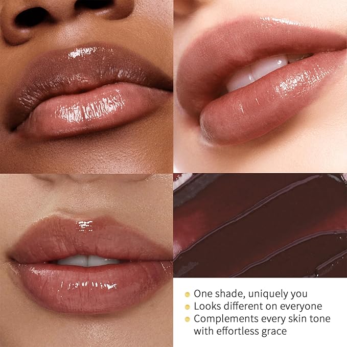 2Pcs Honey Lipstick Tinted Lip Balm,Lipstick for All Skin, Hydrating and Nourishing Tinted Lip Balm for Women(Black)
