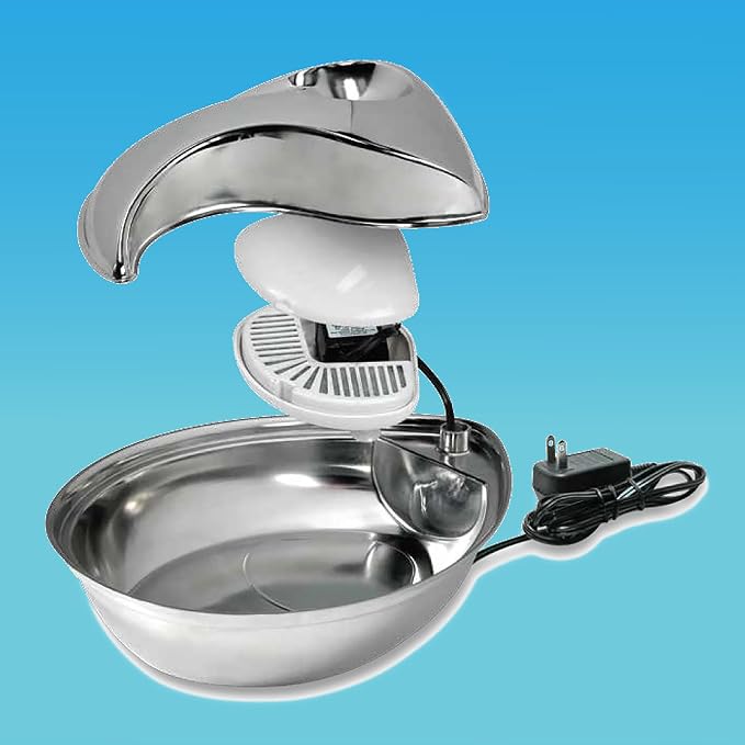 Pioneer Pet Stainless Steel Fountain Raindrop Design , 60oz