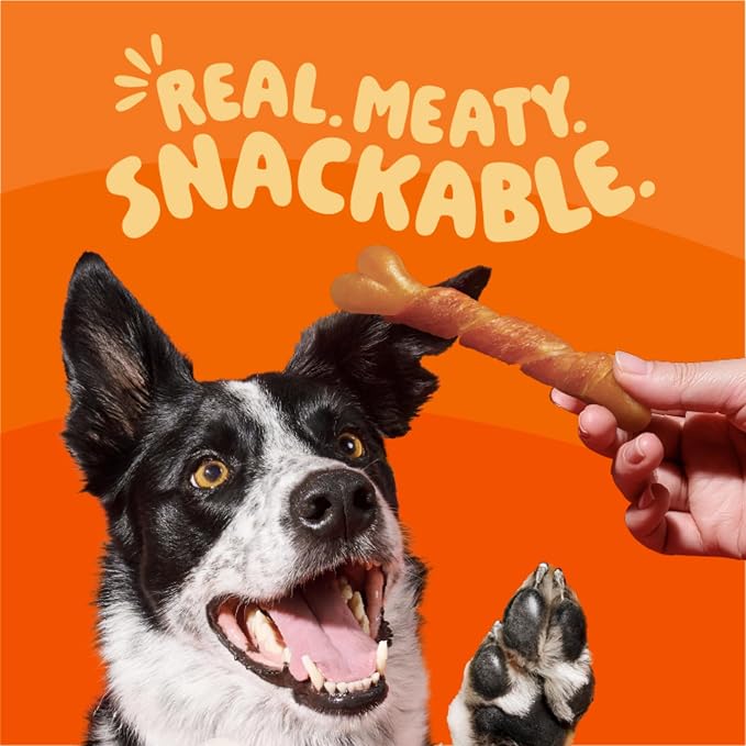 Oinkies Chicken Wrapped Lasting Chew Bone Dog Treats, 25 ct