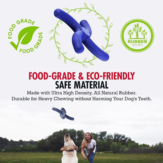 Tuff Pupper SuperChewer Tough Boomerang Toy | Lifetime Replacement | Strong Natural Rubber | Great Dog Fetch Toy | Toys for Dogs | Ultra Durable Chew Toys for Aggressive Chewers | for Large Breeds