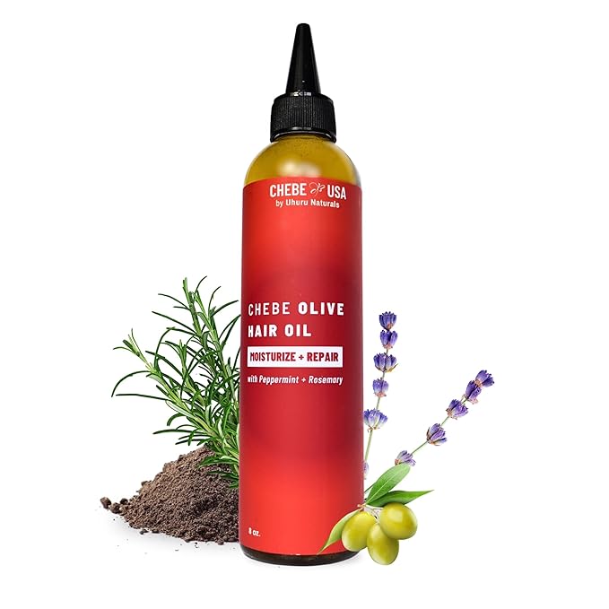 Original Chebe Olive Oil (8 oz) - All-Natural Hair Oil- Contains Pure Ingredients and Essential Oils Promotes Strong and Healthy Hair