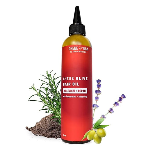 Original Chebe Olive Oil (8 oz) - All-Natural Hair Oil- Contains Pure Ingredients and Essential Oils Promotes Strong and Healthy Hair