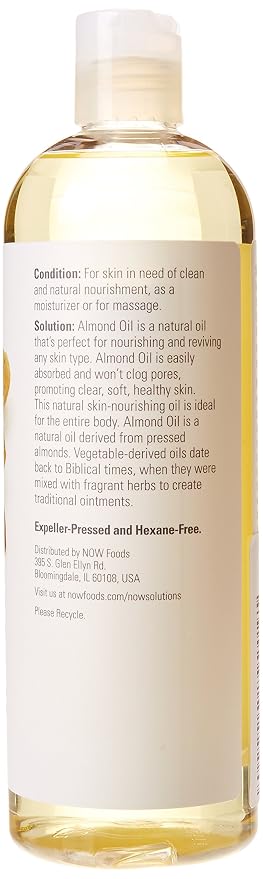 Now Foods Almond Oil, 16 Fl Oz (Pack of 3)