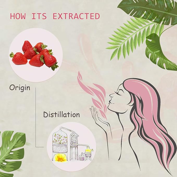 Strawberry & Pineapple Essential Oils - 100% Pure Organic Natural Plant Oils for Diffuser, Aroma, Spa, Massage, Yoga, Perfume, 2x10ML