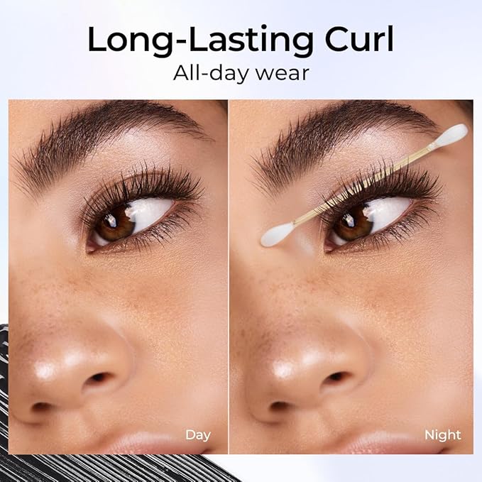 SACE LADY Waterproof Mascara, All-in-Lash Mascara Volume and Length Eyelashes, Smudge-proof and Sweat-proof, Long Lasting Curl, Natrual Black Eye Makeup Valentine‘s Day Gift for Women