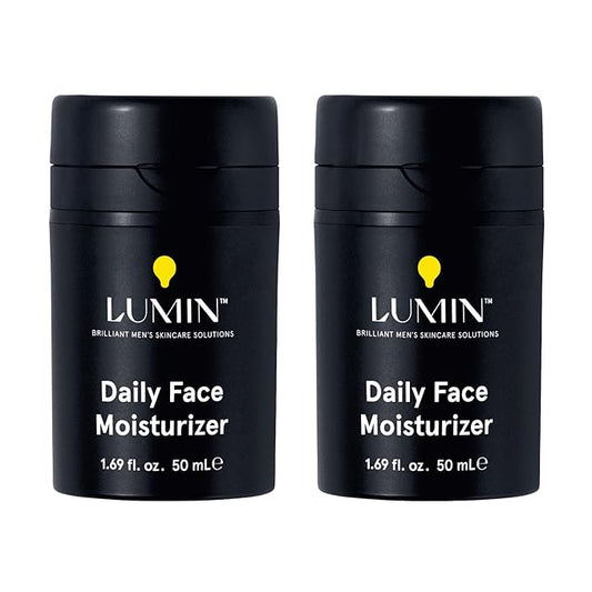 Lumin Daily Face Moisturizer for Men – Lightweight Hydrating Cream with Niacinamide, Men’s Face Lotion for Normal, Combination & Sensitive Skin, Korean Skincare, Smooth & Nourishing, 50ml, 2 Pack